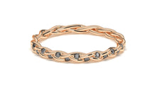 Load image into Gallery viewer, Braid Style Ring Encrusted with Round Black Diamonds | Knots Twist X
