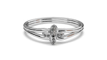Load image into Gallery viewer, Braid Style Ring Encrusted with Round Black Diamonds | Knots Twist XI
