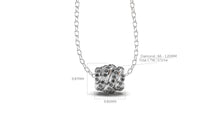 Load image into Gallery viewer, Braid Style Pendant Encrusted with Round Black Diamonds | Knots Twist II
