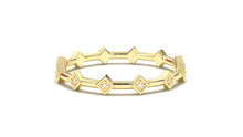 Load image into Gallery viewer, Stackable Rhombus Design Ring with Round Diamonds | Mix &amp; Match Solo XIV
