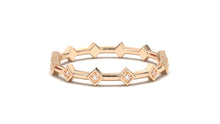 Load image into Gallery viewer, Stackable Rhombus Design Ring with Round Diamonds | Mix &amp; Match Solo XIV
