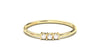 Stackable Gold Ring with Three Diamond Design | Mix & Match Solo XV