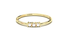 Load image into Gallery viewer, Stackable Gold Ring with Three Diamond Design | Mix &amp; Match Solo XV
