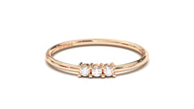 Load image into Gallery viewer, Stackable Gold Ring with Three Diamond Design | Mix &amp; Match Solo XV
