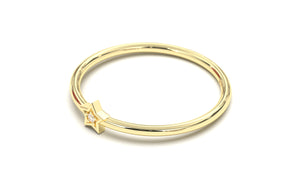 Star Diamond Stackable Ring | Mix & Match Solo XVI