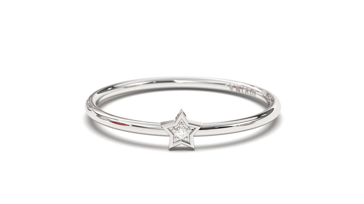 Star Diamond Stackable Ring | Mix & Match Solo XVI
