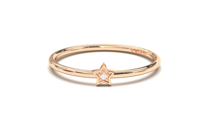 Star Diamond Stackable Ring | Mix & Match Solo XVI