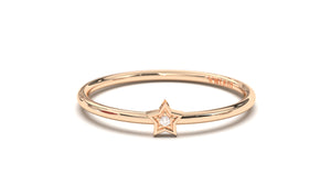Star Diamond Stackable Ring | Mix & Match Solo XVI