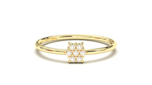 Stackable Diamond Cluster Ring | Mix & Match Solo XVII