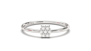 Stackable Diamond Cluster Ring | Mix & Match Solo XVII