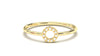 Stackable Ring With Circle Design and Round Diamonds | Mix & Match Solo XIX