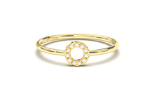 Load image into Gallery viewer, Stackable Ring With Circle Design and Round Diamonds | Mix &amp; Match Solo XIX
