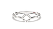 Load image into Gallery viewer, Stackable Ring With Circle Design and Round Diamonds | Mix &amp; Match Solo XIX
