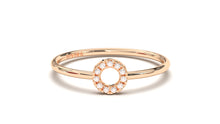 Load image into Gallery viewer, Stackable Ring With Circle Design and Round Diamonds | Mix &amp; Match Solo XIX
