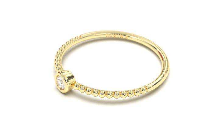 Stackable Single Bezel Set Diamond Ring | Mix & Match Solo XX