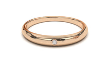 Load image into Gallery viewer, Engagement Ring with a Single Round White Diamond in Bezel Setting | Fête Matrimony I
