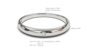 Engagement Ring with a Single Round White Diamond in Bezel Setting | Fête Matrimony I
