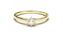 Load image into Gallery viewer, Engagement Ring with a Single Solitaire Round White Diamond | Fête Matrimony VI

