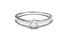 Load image into Gallery viewer, Engagement Ring with a Single Solitaire Round White Diamond | Fête Matrimony VI
