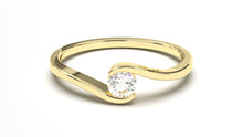 Load image into Gallery viewer, Engagement Ring with a Single Solitaire Round White Diamond | Fête Matrimony VII
