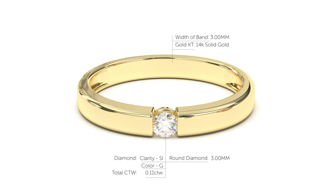 Engagement Ring with a Single Solitaire Round White Diamond | Fête Matrimony IX