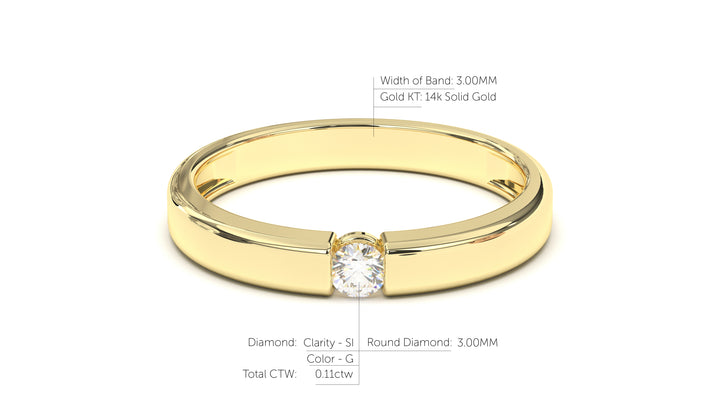 Engagement Ring with a Single Solitaire Round White Diamond | Fête Matrimony IX