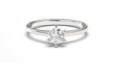 Load image into Gallery viewer, Engagement Ring with a Solitaire Round White Diamond | Fête Matrimony XI
