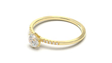 Load image into Gallery viewer, Classic Engagement Ring with a Center Round White Diamond and Round White Side Diamonds | Fête Matrimony XIII
