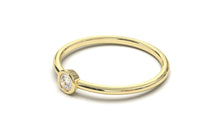 Load image into Gallery viewer, Ring with a Single Solitaire Round White Diamond in Bezel Setting | Fête Matrimony XIV
