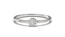Load image into Gallery viewer, Ring with a Single Solitaire Round White Diamond in Bezel Setting | Fête Matrimony XIV
