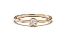 Load image into Gallery viewer, Ring with a Single Solitaire Round White Diamond in Bezel Setting | Fête Matrimony XIV
