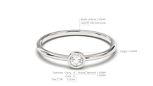 Load image into Gallery viewer, Ring with a Single Solitaire Round White Diamond in Bezel Setting | Fête Matrimony XIV
