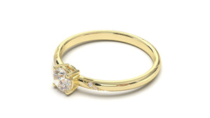 Classic Engagement Ring with a Solitaire Single Round White Diamond | Fête Matrimony XVIII