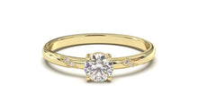Load image into Gallery viewer, Classic Engagement Ring with a Solitaire Single Round White Diamond | Fête Matrimony XVIII
