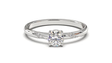 Load image into Gallery viewer, Classic Engagement Ring with a Solitaire Single Round White Diamond | Fête Matrimony XVIII
