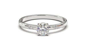 Classic Engagement Ring with a Solitaire Single Round White Diamond | Fête Matrimony XVIII