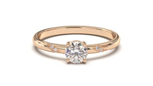 Load image into Gallery viewer, Classic Engagement Ring with a Solitaire Single Round White Diamond | Fête Matrimony XVIII
