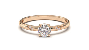 Classic Engagement Ring with a Solitaire Single Round White Diamond | Fête Matrimony XVIII