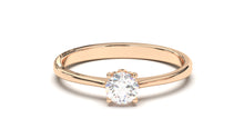 Load image into Gallery viewer, Engagement Ring with a Single Solitaire Round White Diamond | Fête Matrimony XX
