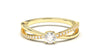 Engagement Ring with a Center Round White Diamond and Round White Side Diamonds | Fête Matrimony XXIII