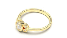 Load image into Gallery viewer, Ring with Center Round Diamond and Round White Diamond Side Stones | Fête Matrimony XXIV
