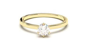 Engagement Ring with a Single Solitaire Round White Diamond | Fête Matrimony XXVII