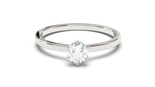 Load image into Gallery viewer, Engagement Ring with a Single Solitaire Round White Diamond | Fête Matrimony XXVII
