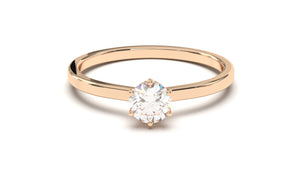 Engagement Ring with a Single Solitaire Round White Diamond | Fête Matrimony XXVII