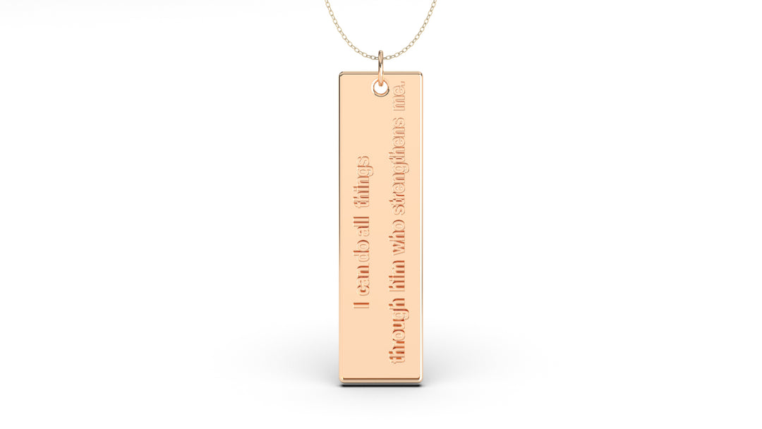 Pendant with Verse from Philippians 4:13 | Christianity X
