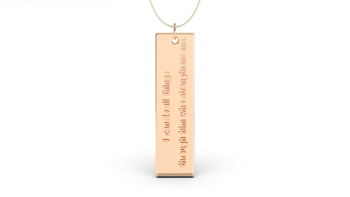 Pendant with Verse from Philippians 4:13 | Christianity X
