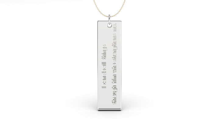 Pendant with Verse from Philippians 4:13 | Christianity X