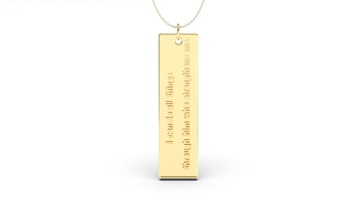 Pendant with Verse from Philippians 4:13 | Christianity X
