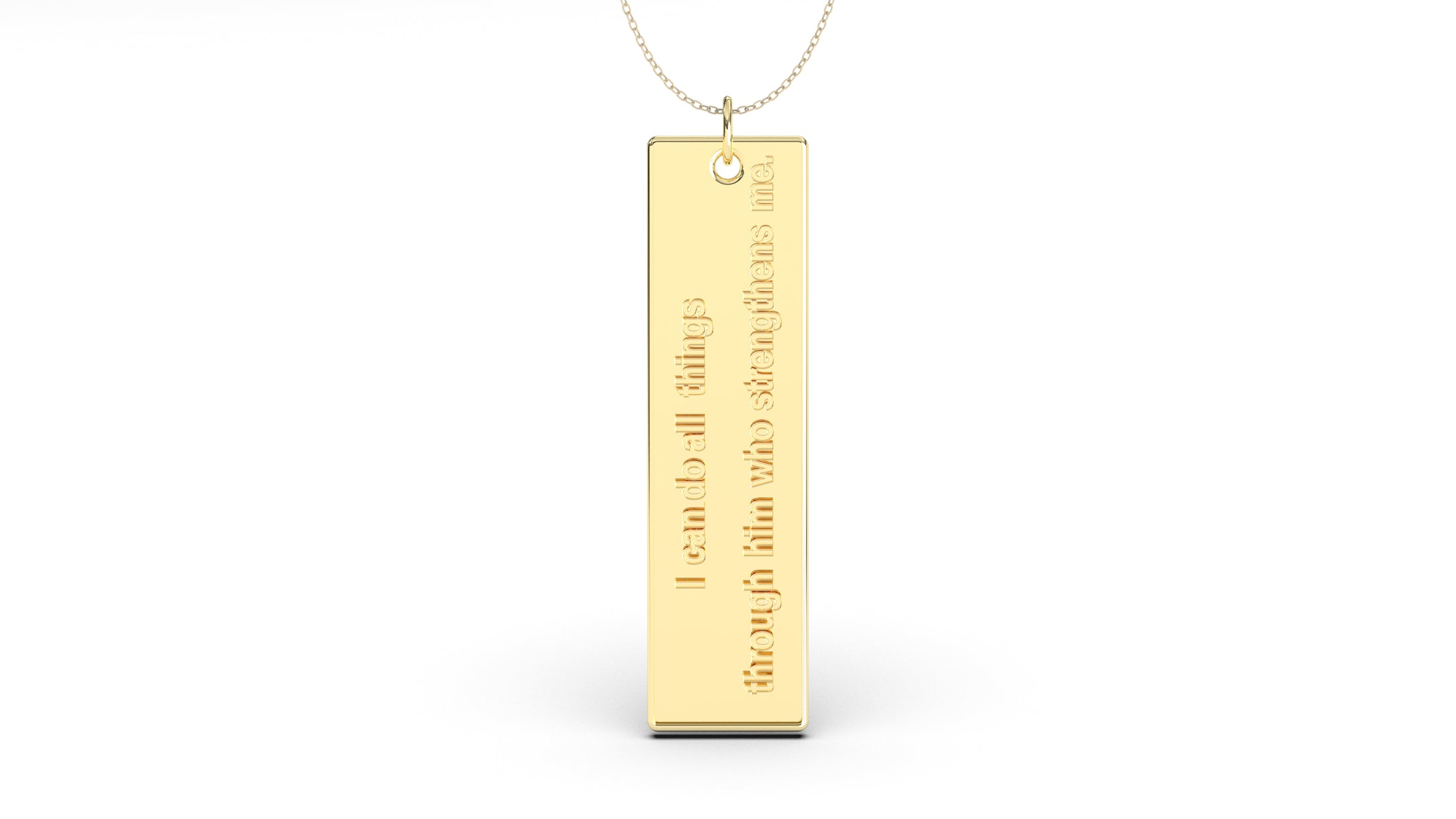 Pendant with Verse from Philippians 4:13 | Christianity X