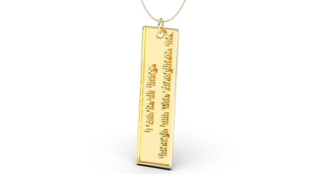 Pendant with Verse from Philippians 4:13 | Christianity X